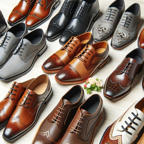 Diverse Selection of Groom's Shoes for Various Wedding Ceremonies