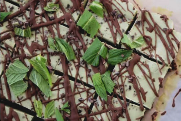 Matcha Chocolate Mint Slices are dairy-free and sugar-free, making a healthy delicious after-dinner treats