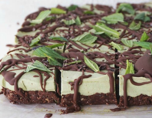 Vegan raw chocolate mint matcha tea slices bring your favorite Andes chocolate to a new level.