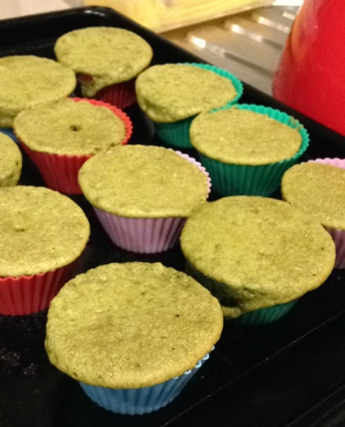 Matcha green tea cupcakes are freshly baked by @poolie80