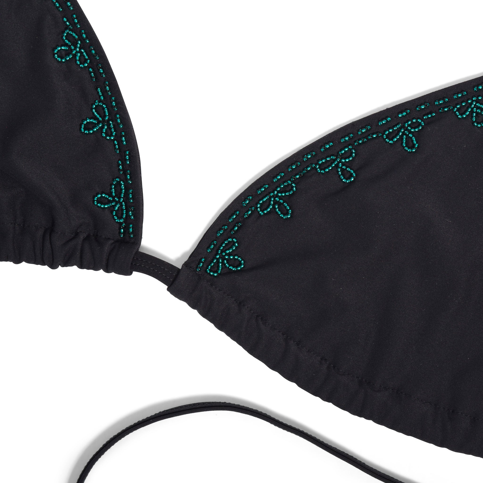 Lotus Bikini Top Sassi Swimwear peacock green