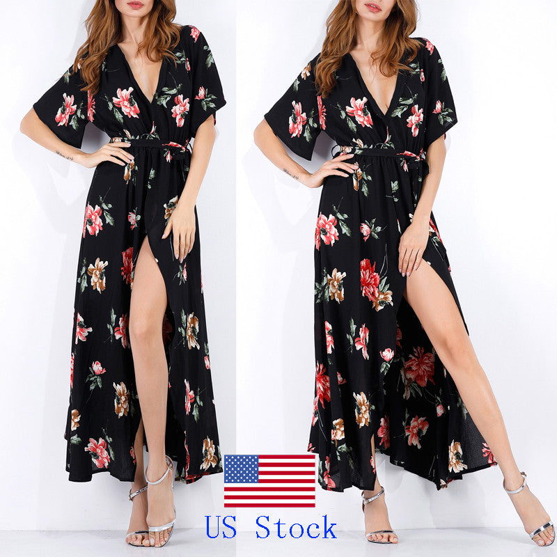 womens maxi dresses with short sleeves