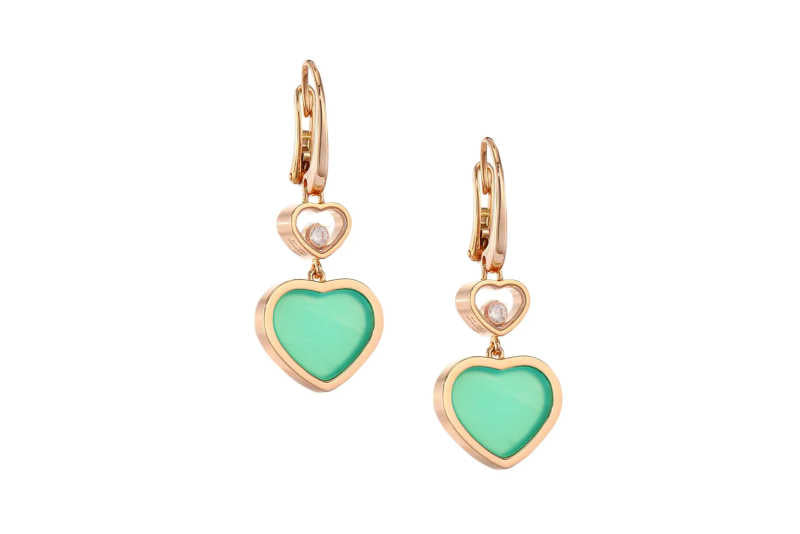 Diamond Chrysoprase Drop earrings