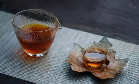 Black tea served in glass cups