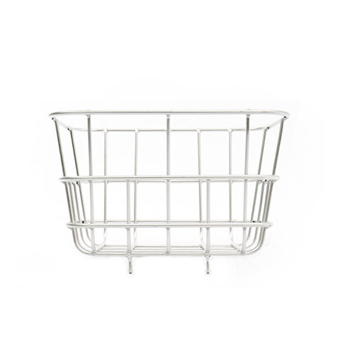 white wire bike basket