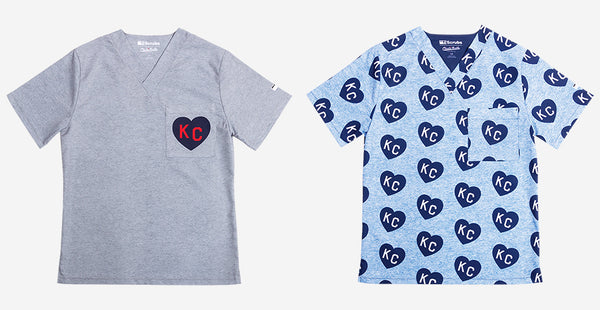 Charlie Hustle KC Heart Scrub Tops