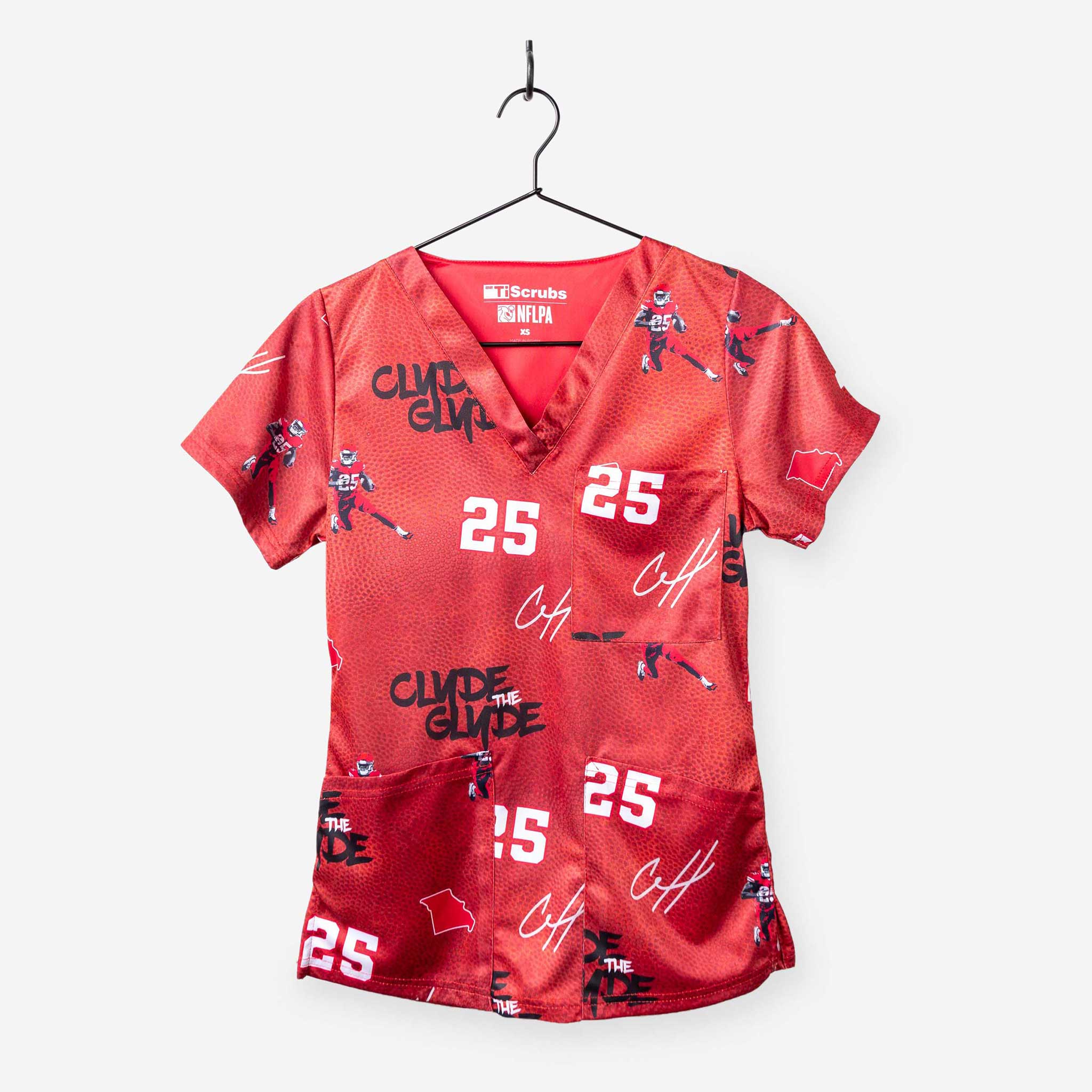Clyde Edwards-Helaire Scrub Top For Men and Women