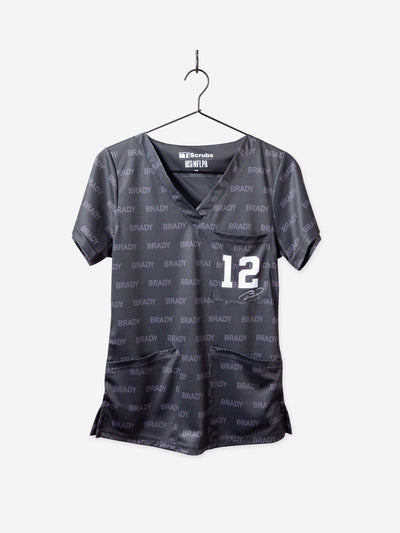 Women's George Kittle Jersey Print Scrub Top