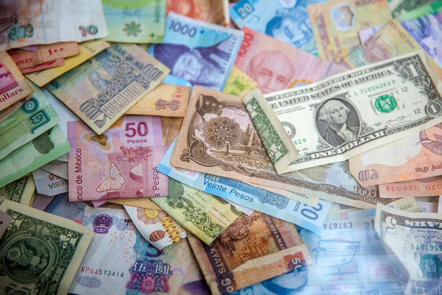 International paper money in a variety of conditions