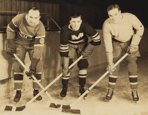 Howie Morenz and his fellow Montreal Canadiens stars