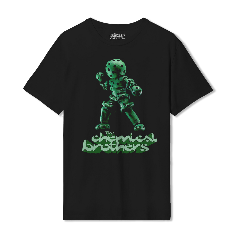 The Green Globule 緑色液球体 Black T Shirt The Chemical Brothers Store