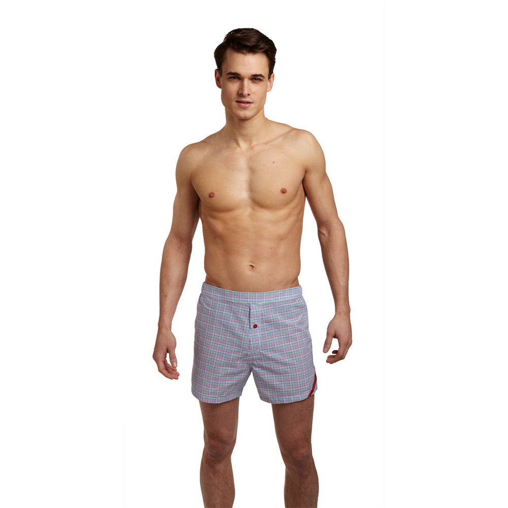 Men’s Designer Underwear | Slim-Fit Boxers Purple/Green Tattersall ...