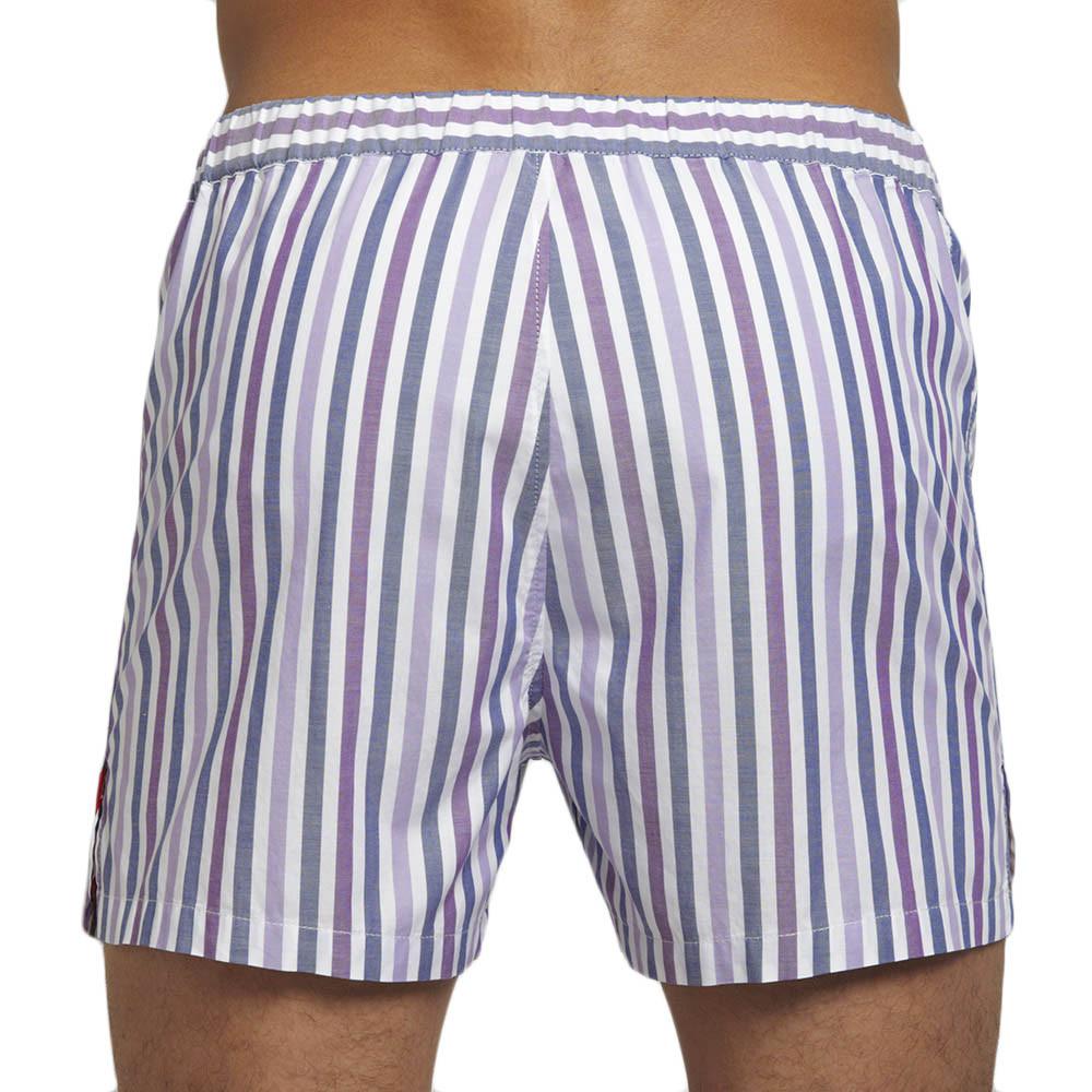 Men’s Designer Underwear | Slim-Fit Boxers Purple/Navy Stripe | Pengallan