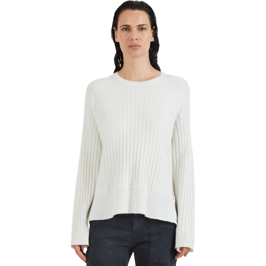 CASHMERE RAGLAN RIB SWEATER