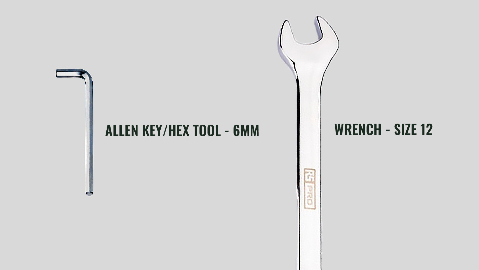 You need a hex tool and a wrench to asseble the Hexlox Thru axle