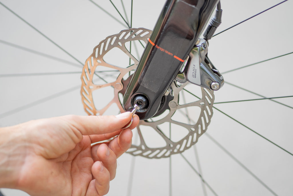 Hexlox securing a bike wheel against theft