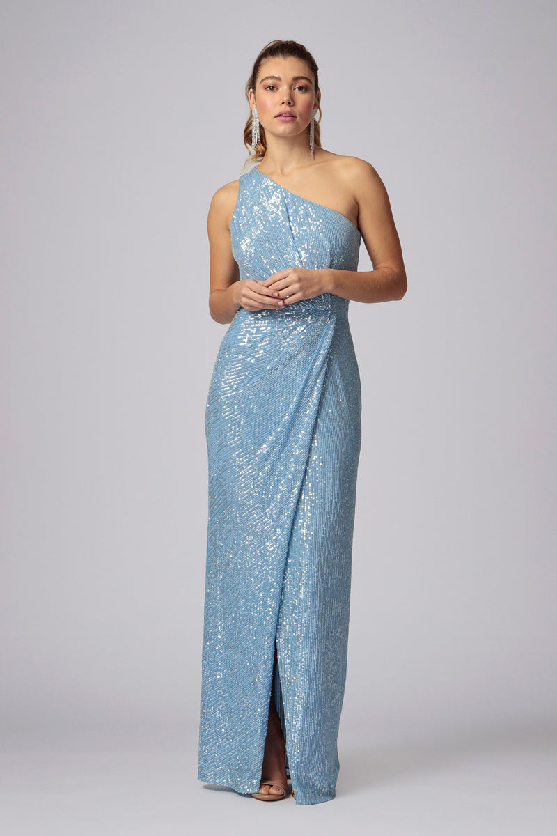 Aurora One Shoulder Sequin Gown Jay Godfrey