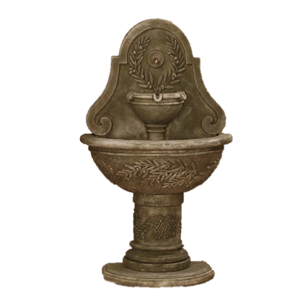 Oliva Floor-Wall Outdoor Cast Stone Garden Fountain – Tuscan Basins