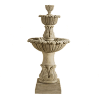 Calanthia Two Tier Cast Stone Outdoor Garden Fountain – Tuscan Basins