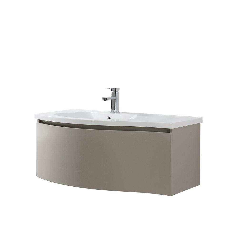Eviva Sierra 40 in. Wall Mounted Bathroom Vanity in Fossil Gray with White Integrated Acrylic Countertop Vanity Eviva 