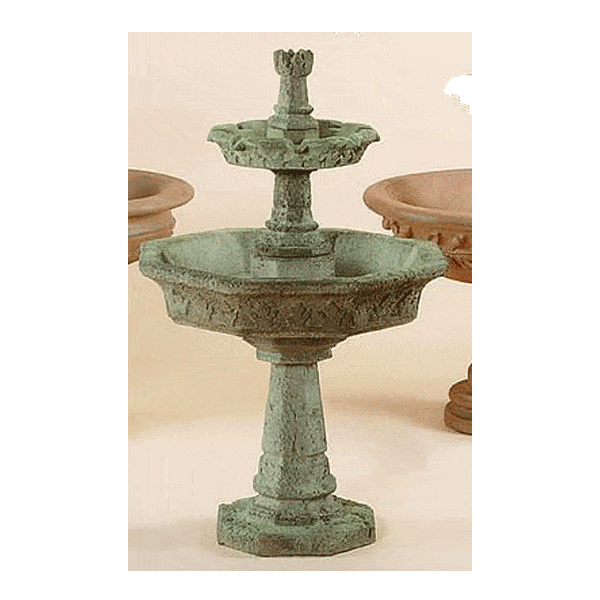 Medioevo Two Tier Cast Stone Outdoor Fountain – Tuscan Basins