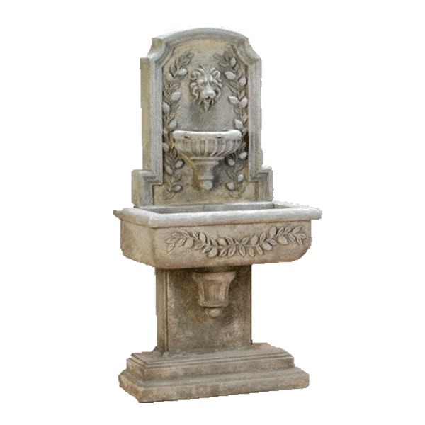 Sorrentine Wall Cast Stone Outdoor Fountain – Tuscan Basins