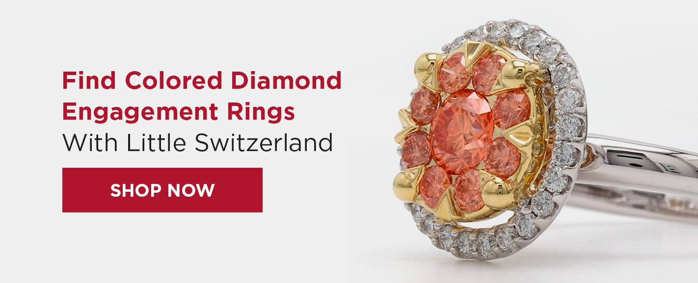 Shop Little Switzerland for colored diamond engagement rings