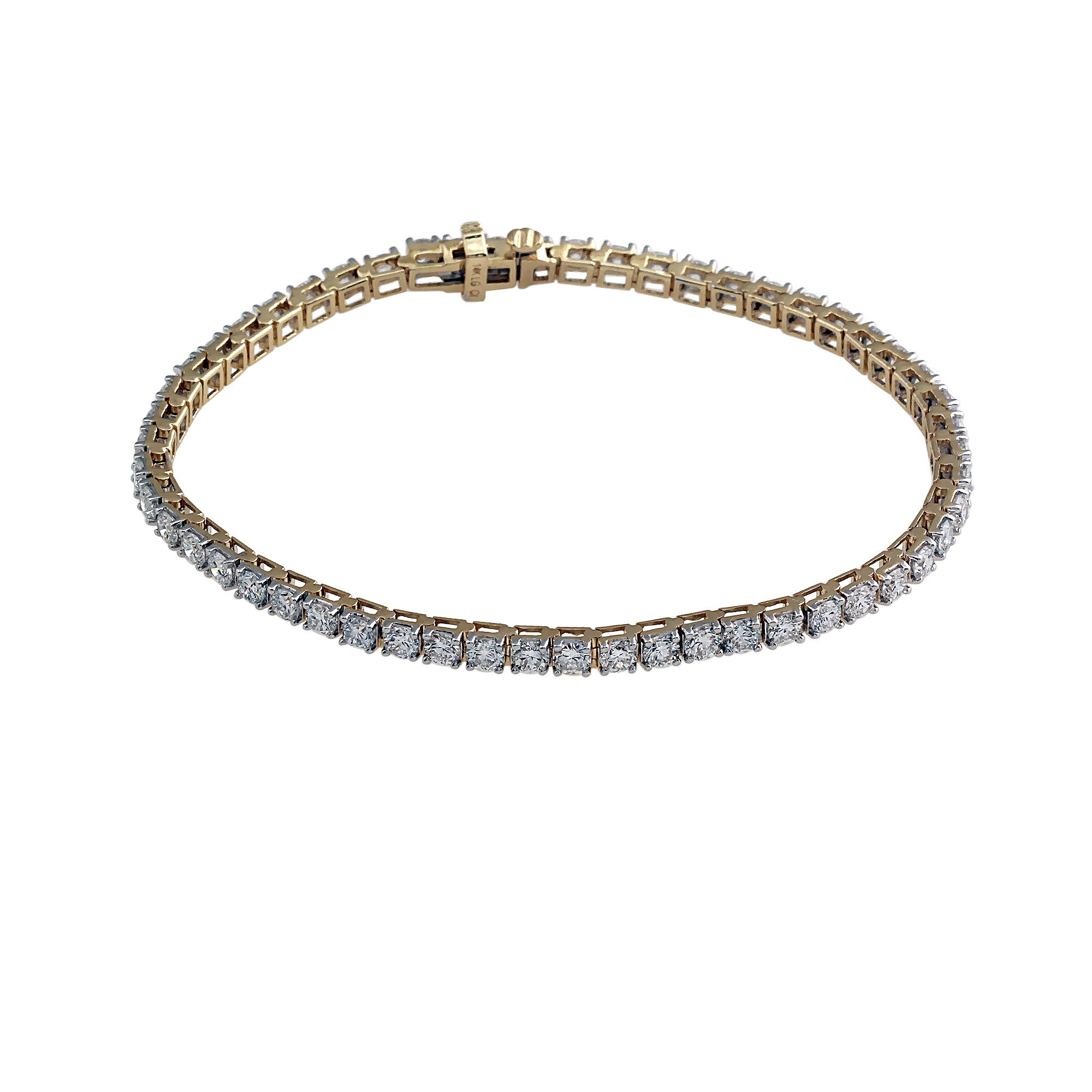 Gold 5.00 CTW Lab-Grown Diamond Tennis Bracelet | Little Switzerland