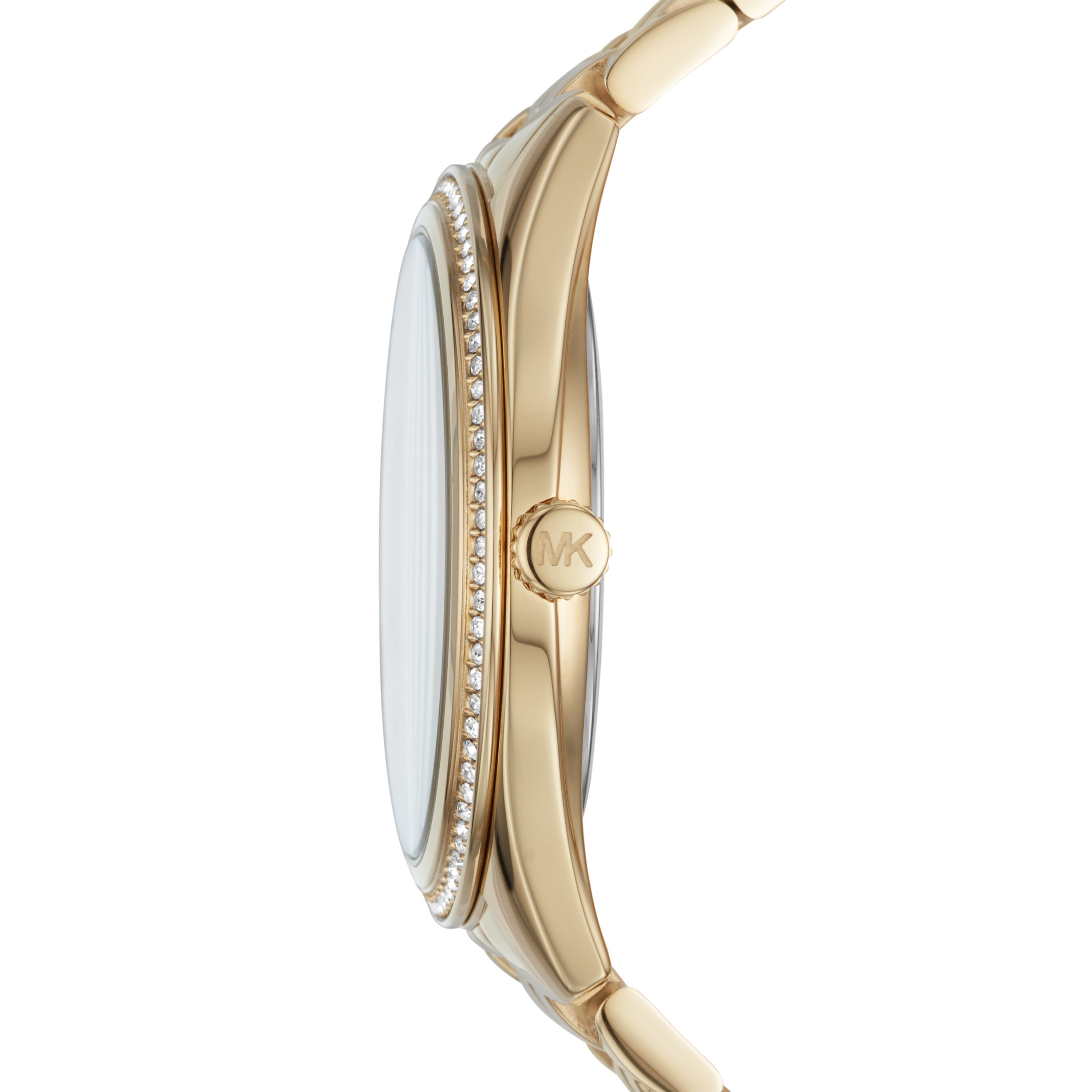 lauryn pave gold tone watch
