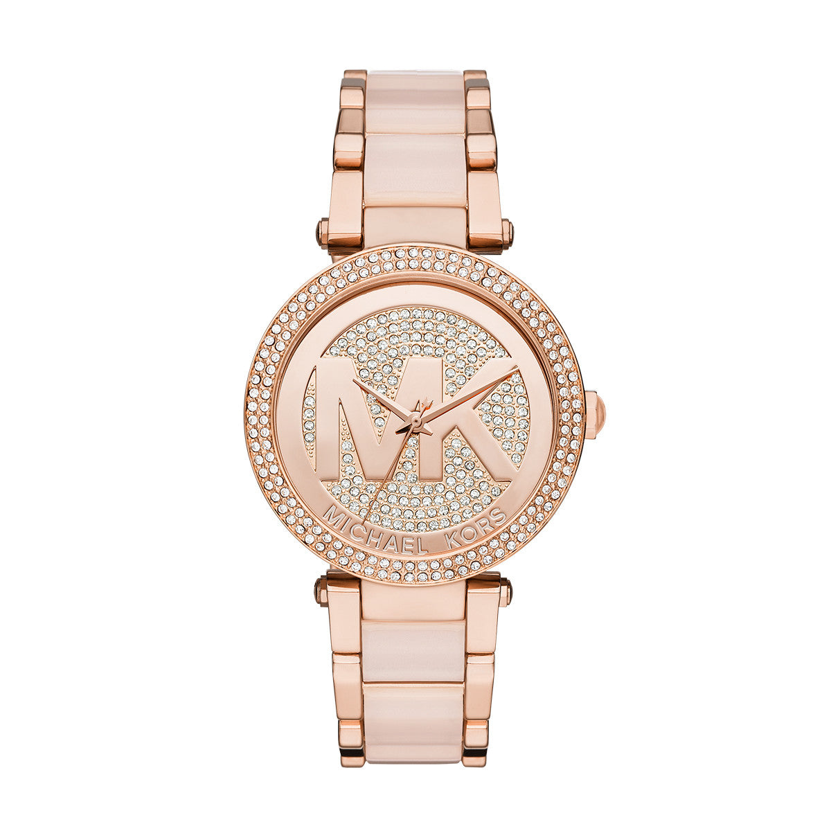 michael kors rose gold sparkle watch