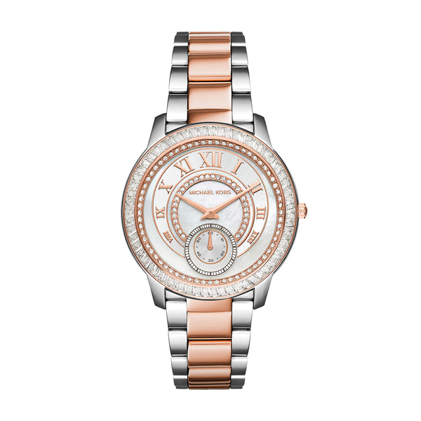 michael kors watch silver and rose gold