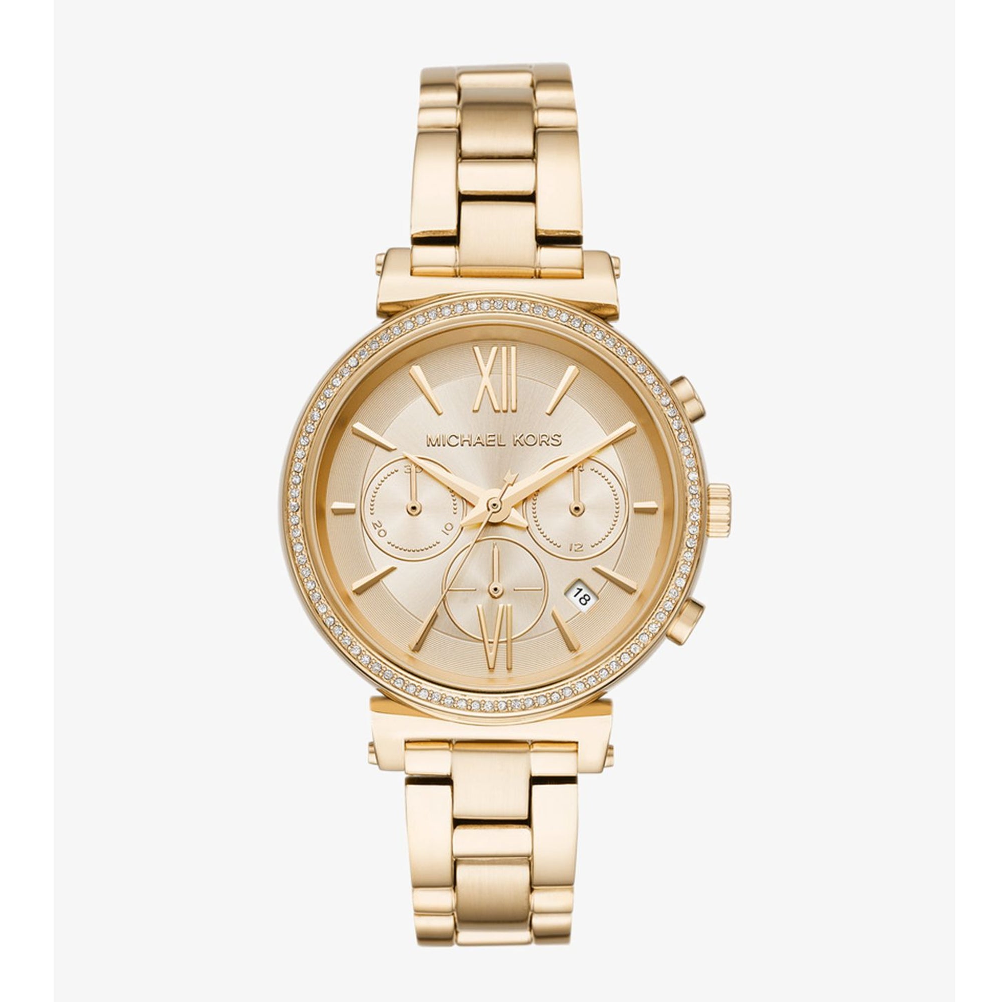 Michael Kors Sofie Pavé Gold-Tone Watch 