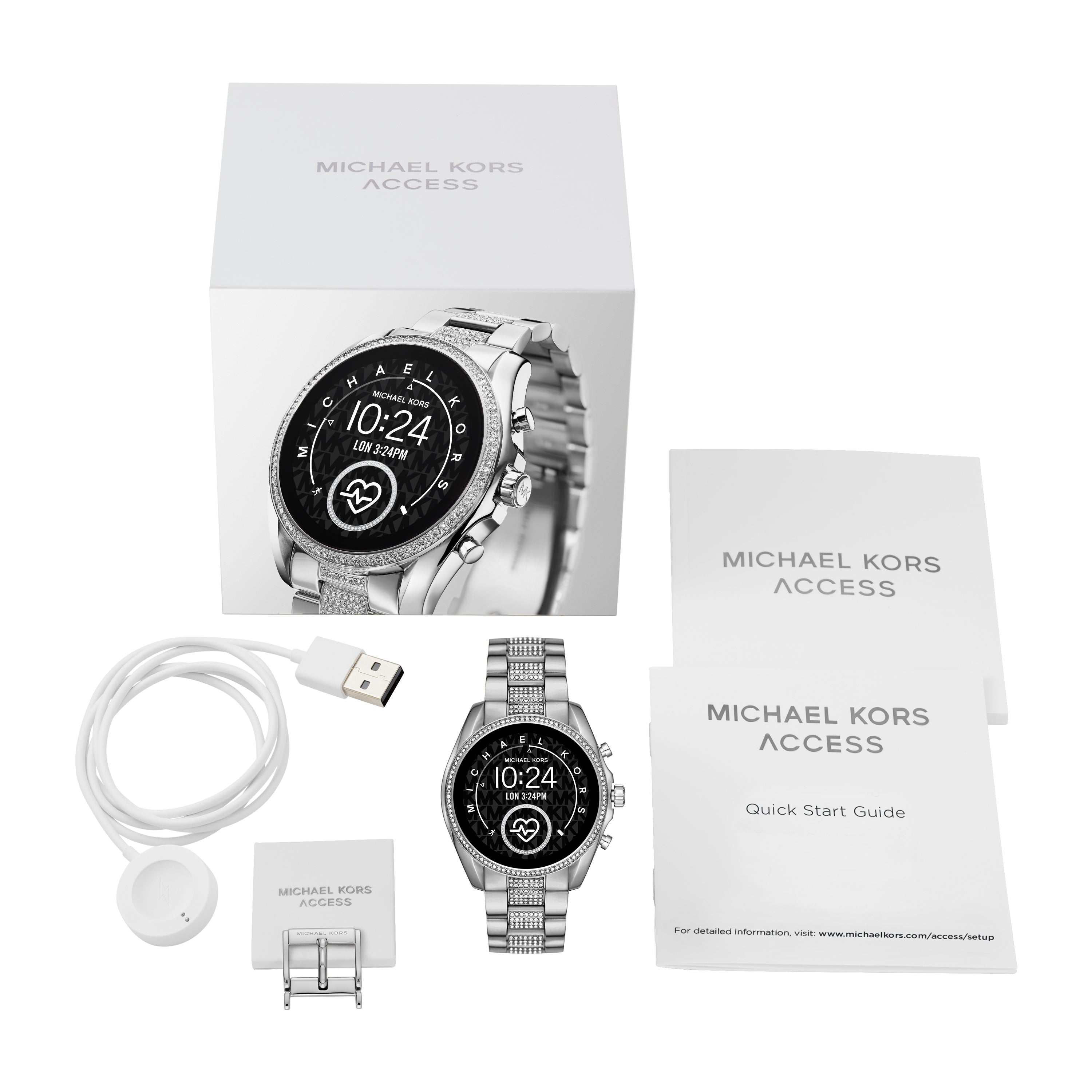 michael kors access watch silver