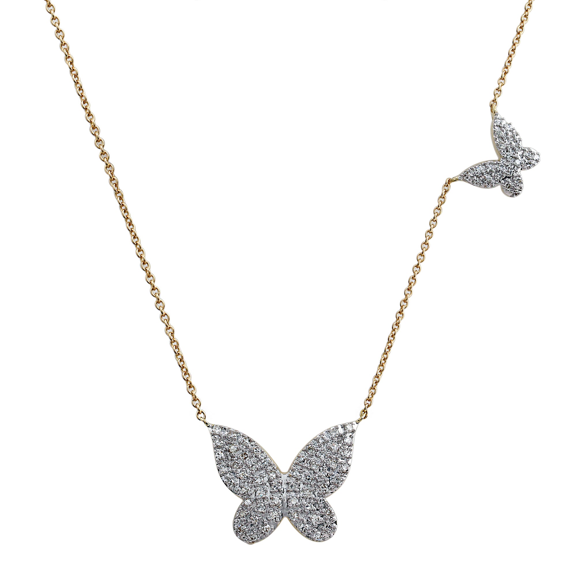 14K Gold Diamond Butterfly Necklace | Little Switzerland