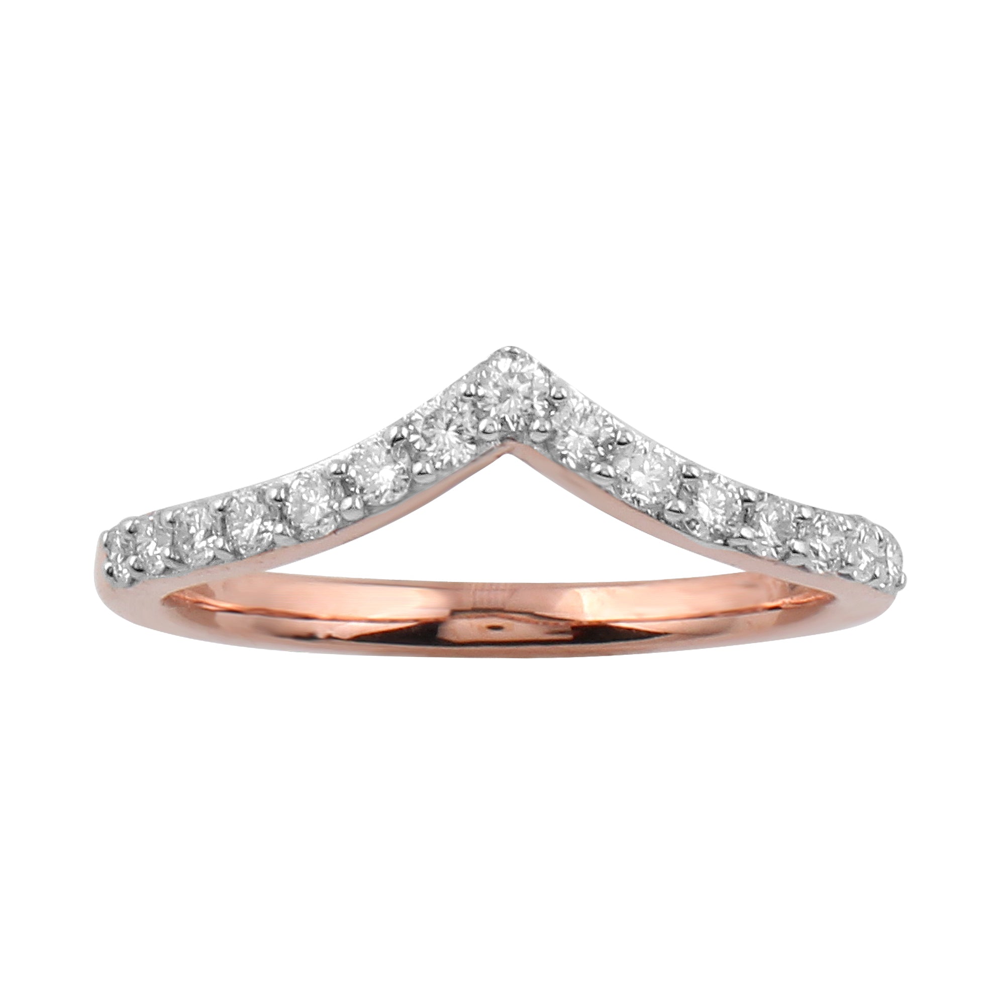 14k Rose Gold 0 34cttw Lab Grown Diamond V Shaped Ring Little Switzerland