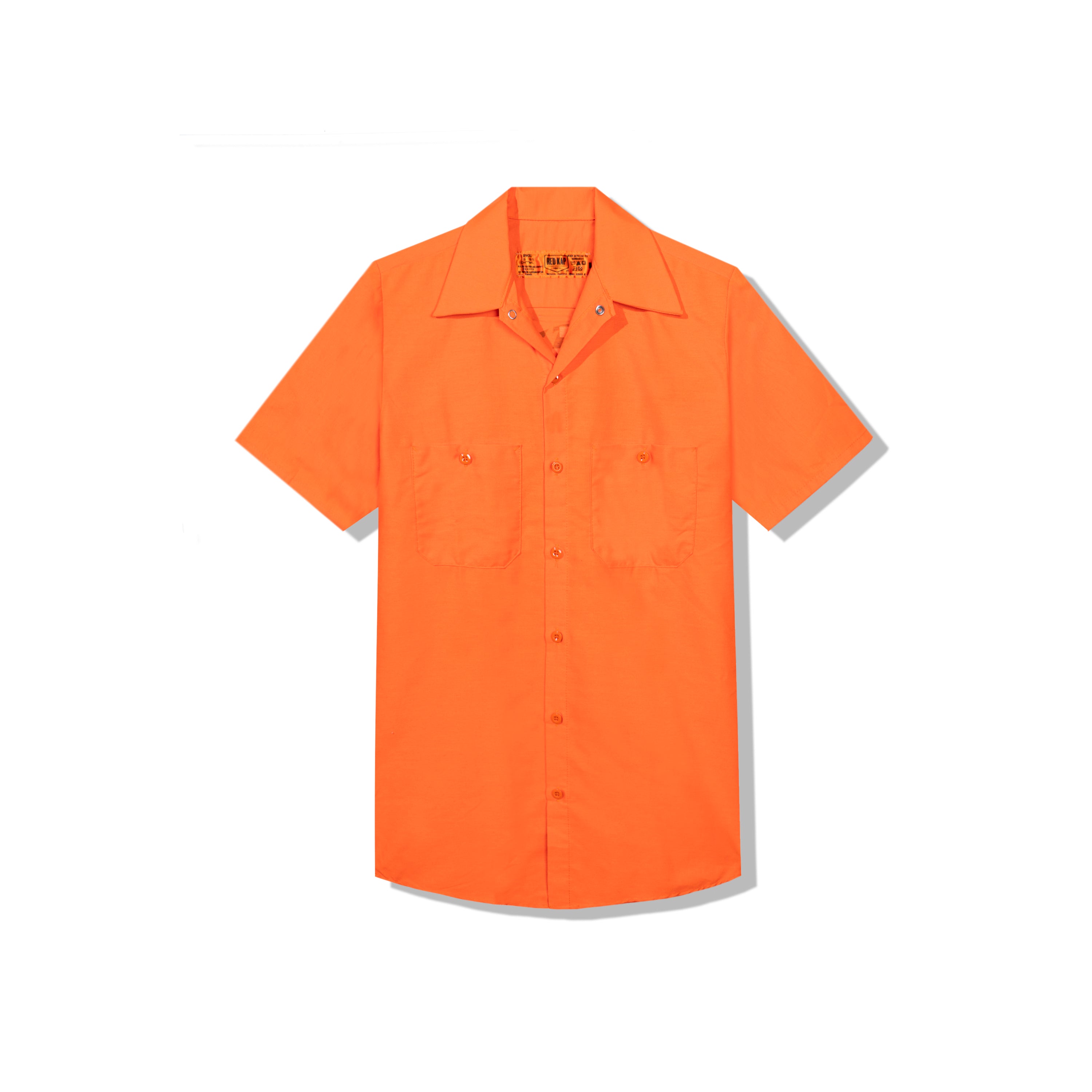 Static Orange Button Up