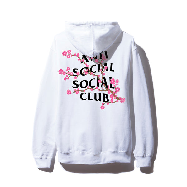 anti social social club pink flower hoodie