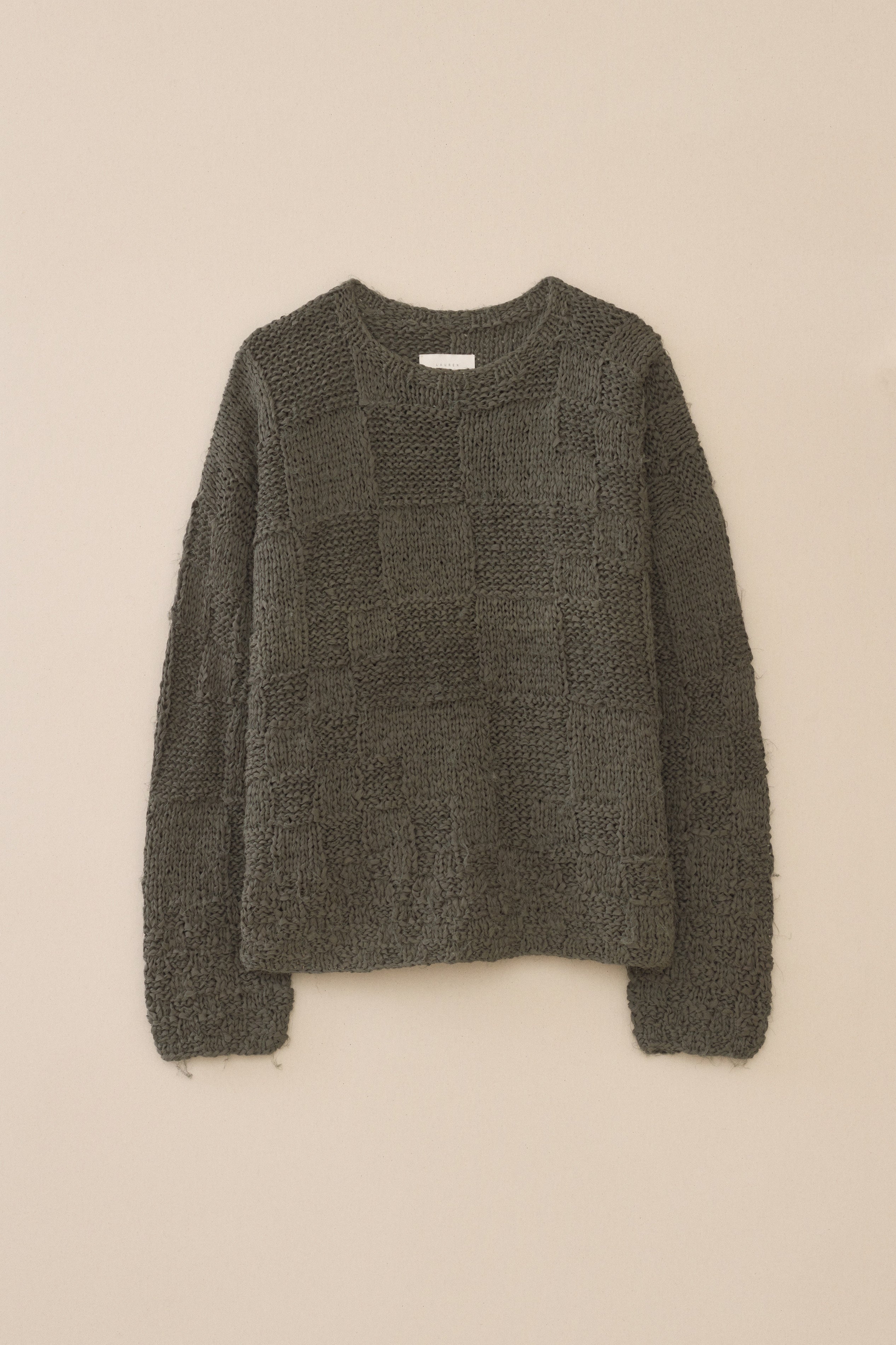 HANDKNIT PLAIT PULLOVER - hover image