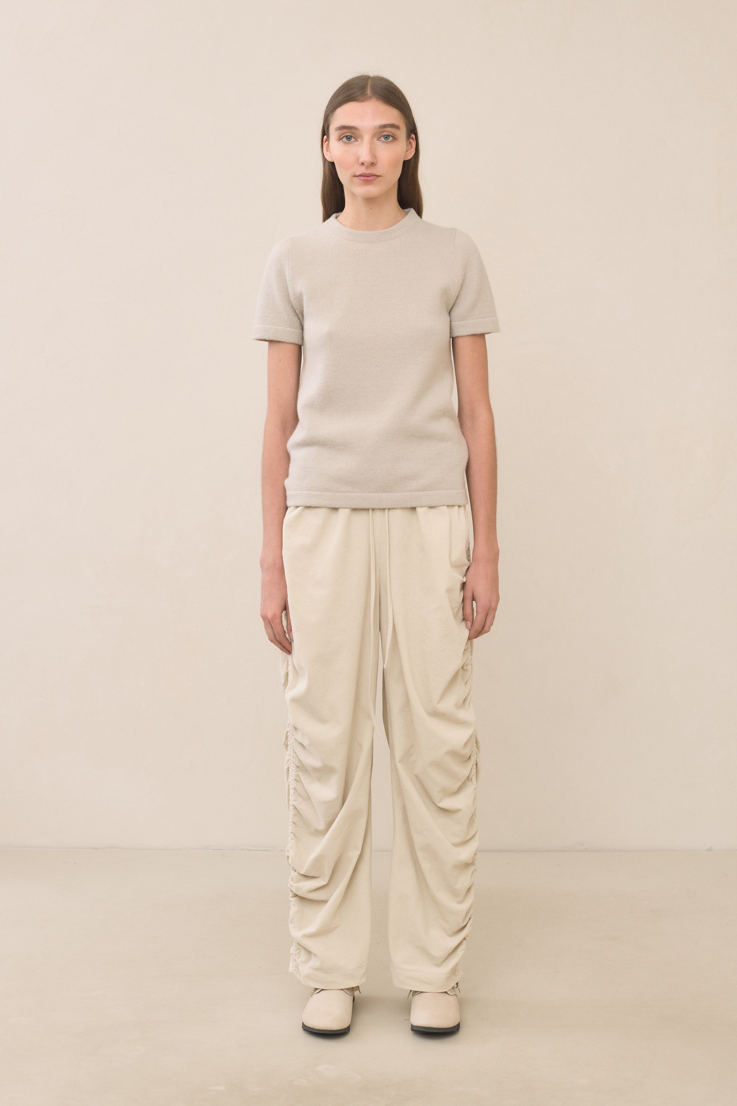 MICRO CORD RUCHE PANTS - hover image