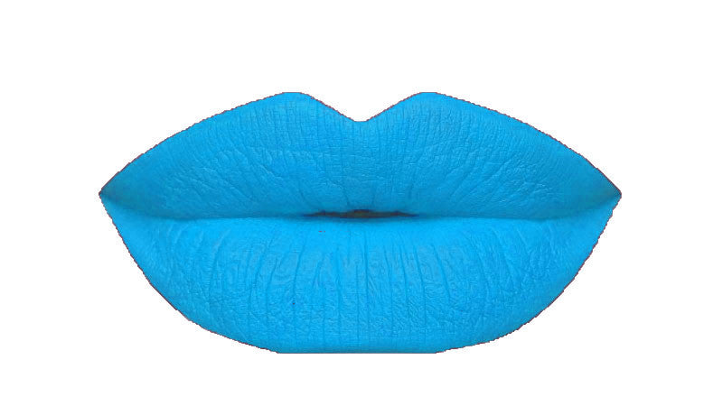 blue liquid lipstick