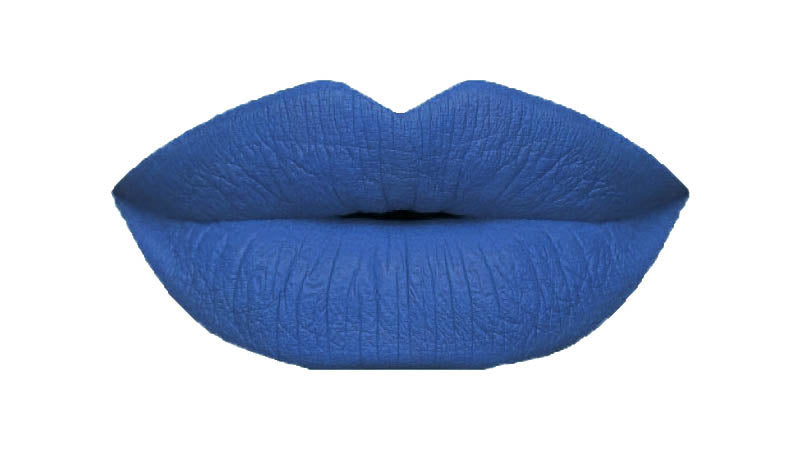 blue liquid lipstick