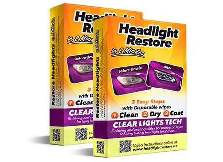 The Perfect Headlights Restoration Kit - 2 Sets - 70% OFF!