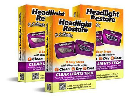 3 x Triple Headlights Lens Restoration Kit - 56% OFF!