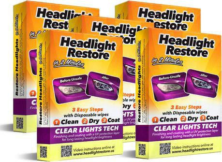 5 x Headlights Lens Renew Restoration Kits - 60% OFF