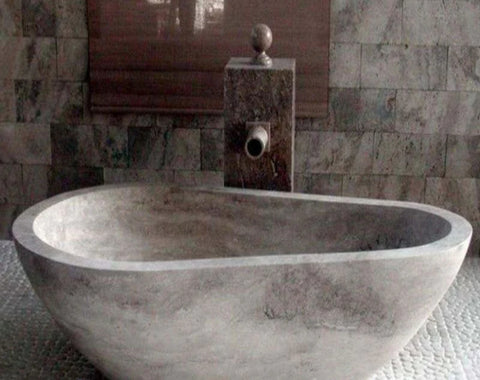 Silver Travertine Bathtub Hawaii Stone Imports