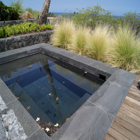 Puka Lava Grey Basalt Pool Coping Hawaii Stone Imports