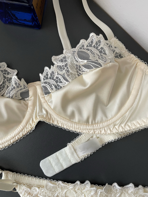 Premium Beatrice White Bridal Handmade Lingerie Set – Angie's Showroom