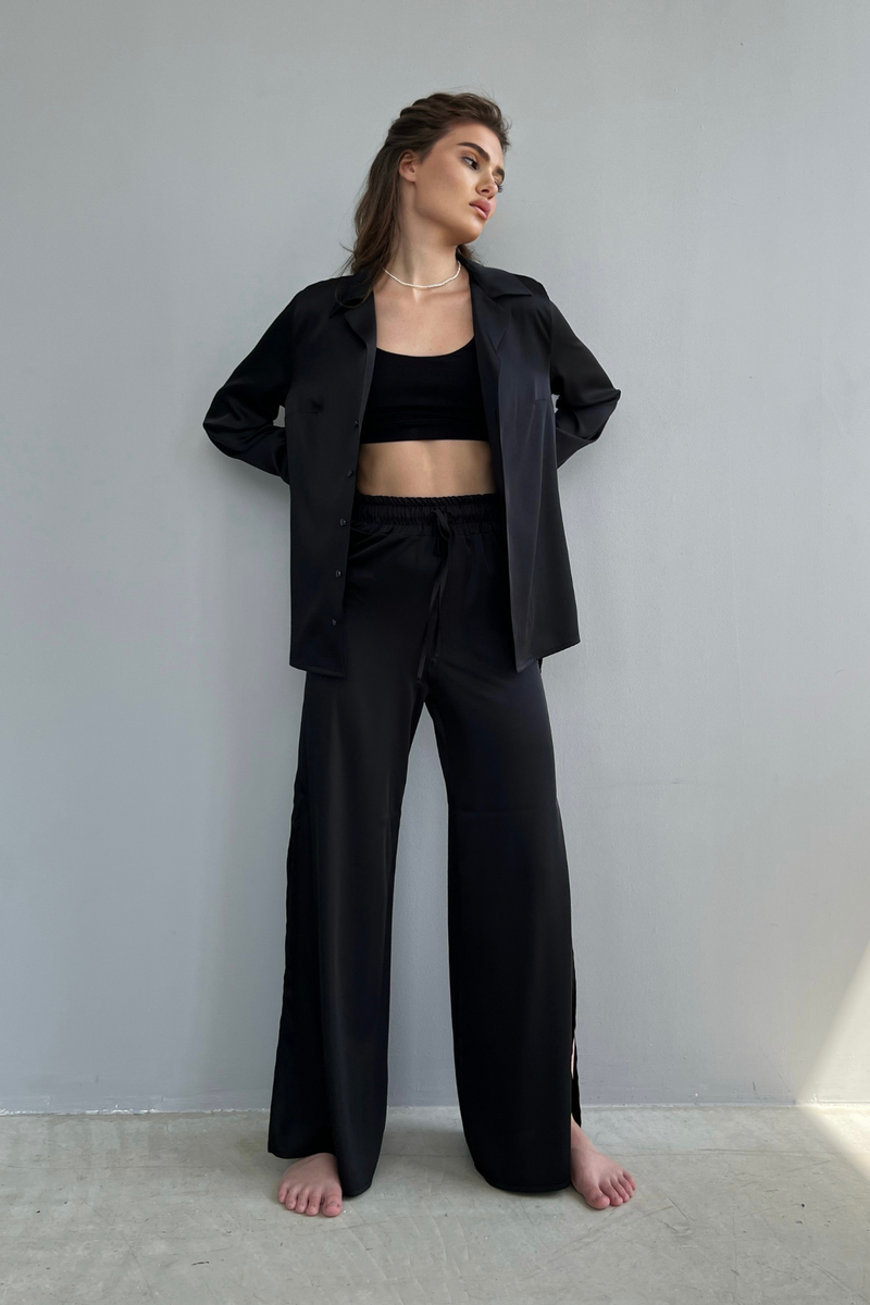 Enchanted pajama suit in black Angies Showroom