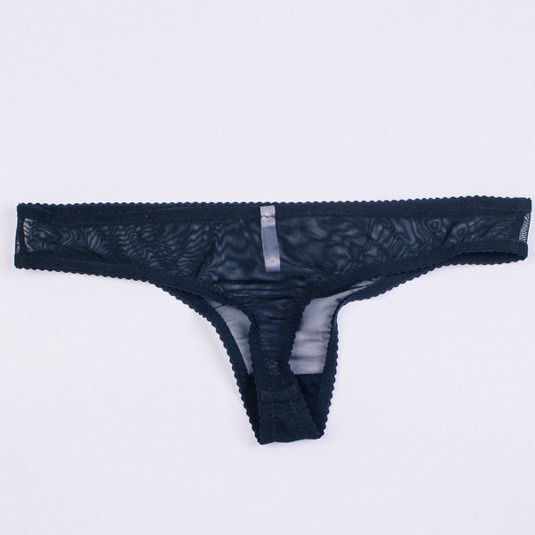 Push up black mesh thong panty – Angie's showroom