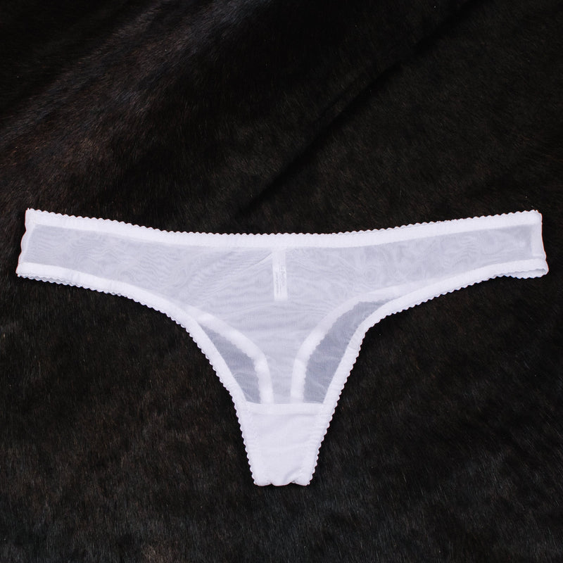 Push up white mesh thong panty – Angie's showroom
